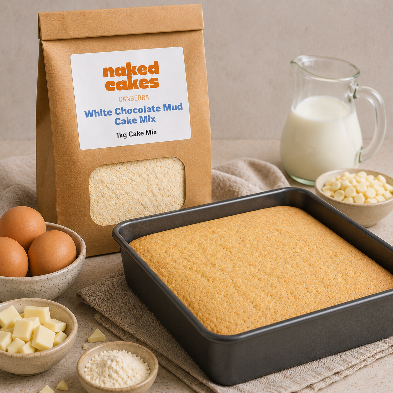 Naked Cakes 1kg Premium Cake Mix Range
