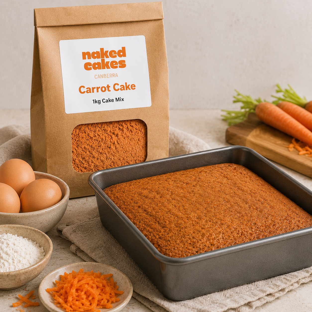 Naked Cakes 1kg Premium Cake Mix Range